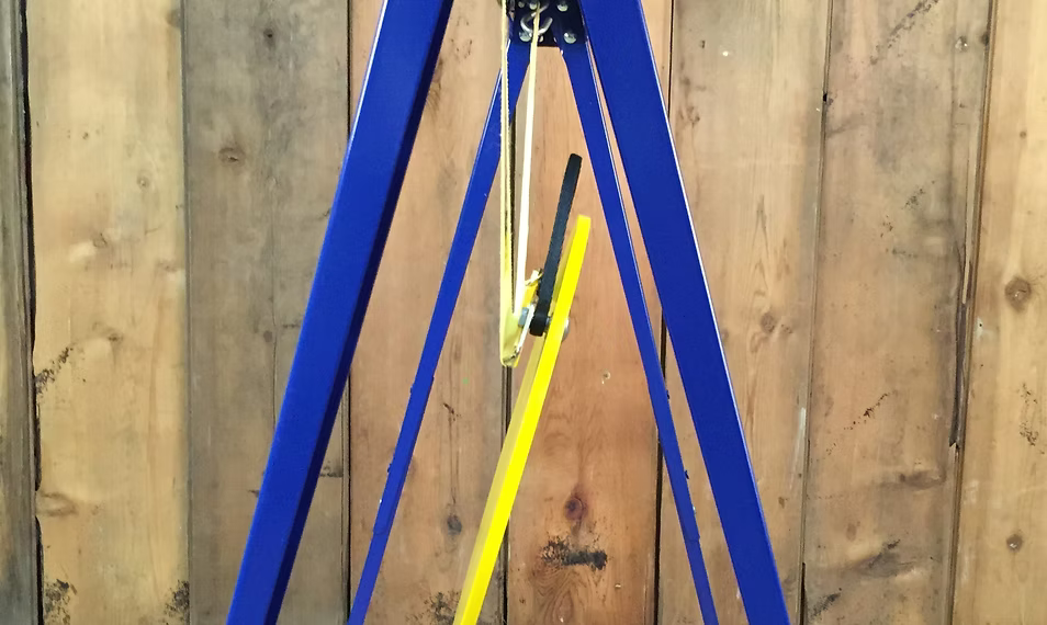 18-inch AR500 replacement steel gong plate with hi-vis yellow powder coat