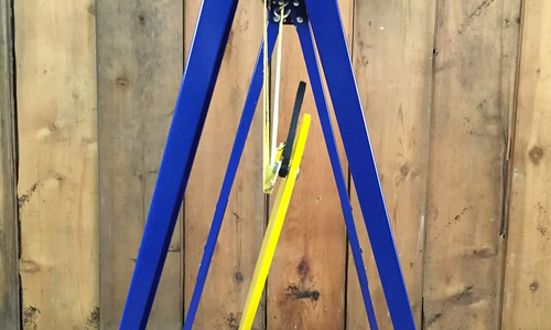 AR500 steel gong target with high-visibility yellow powder coat - made in Idaho USA